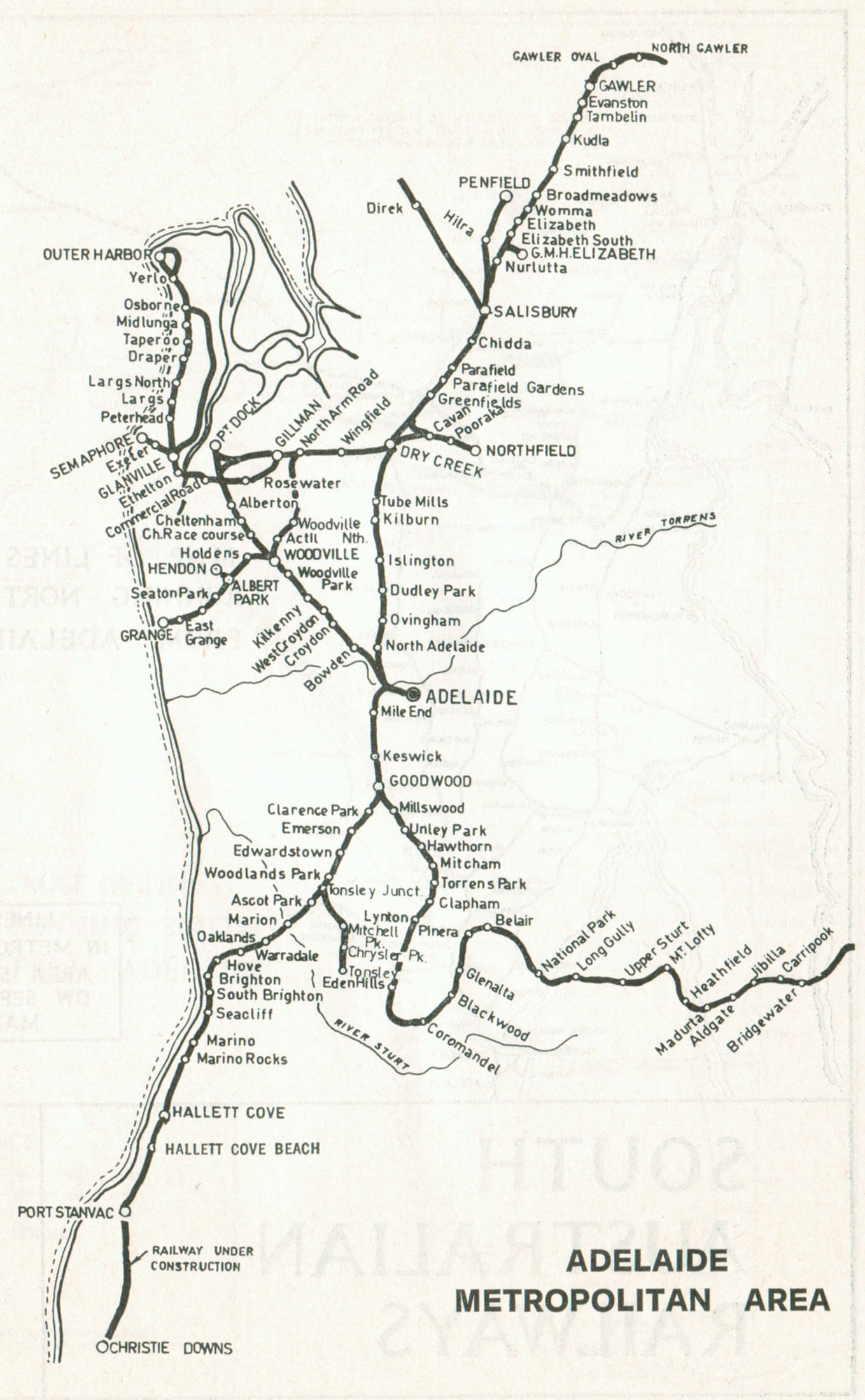 1978 Map Of The Adelaide Railway Network Samaps - Vrogue