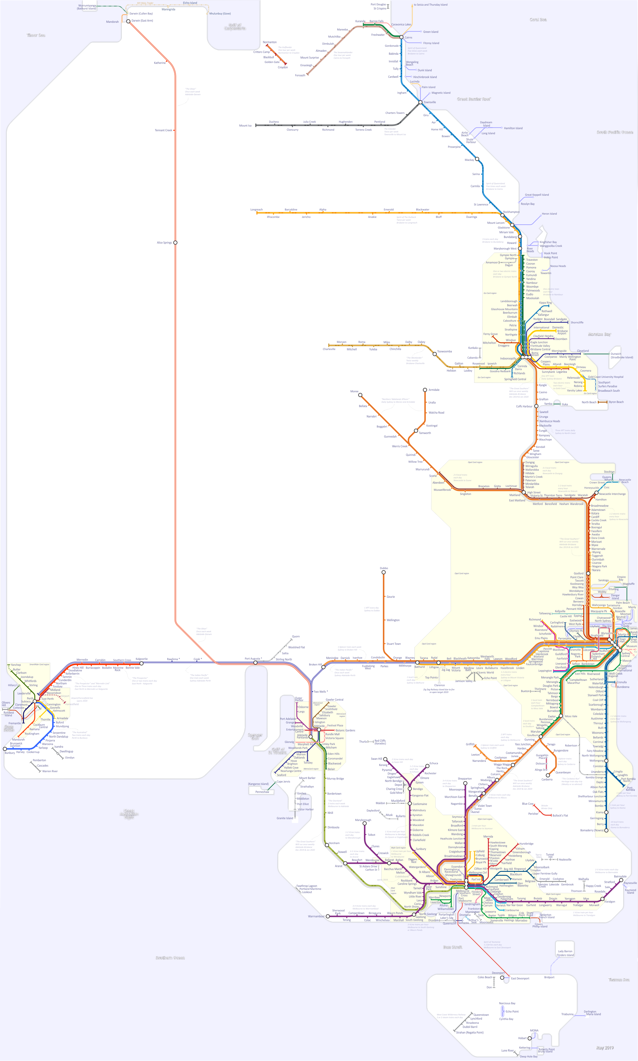Australian Rail Network Map