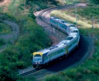 Train map of Eastern Australia and Northern New South Wales