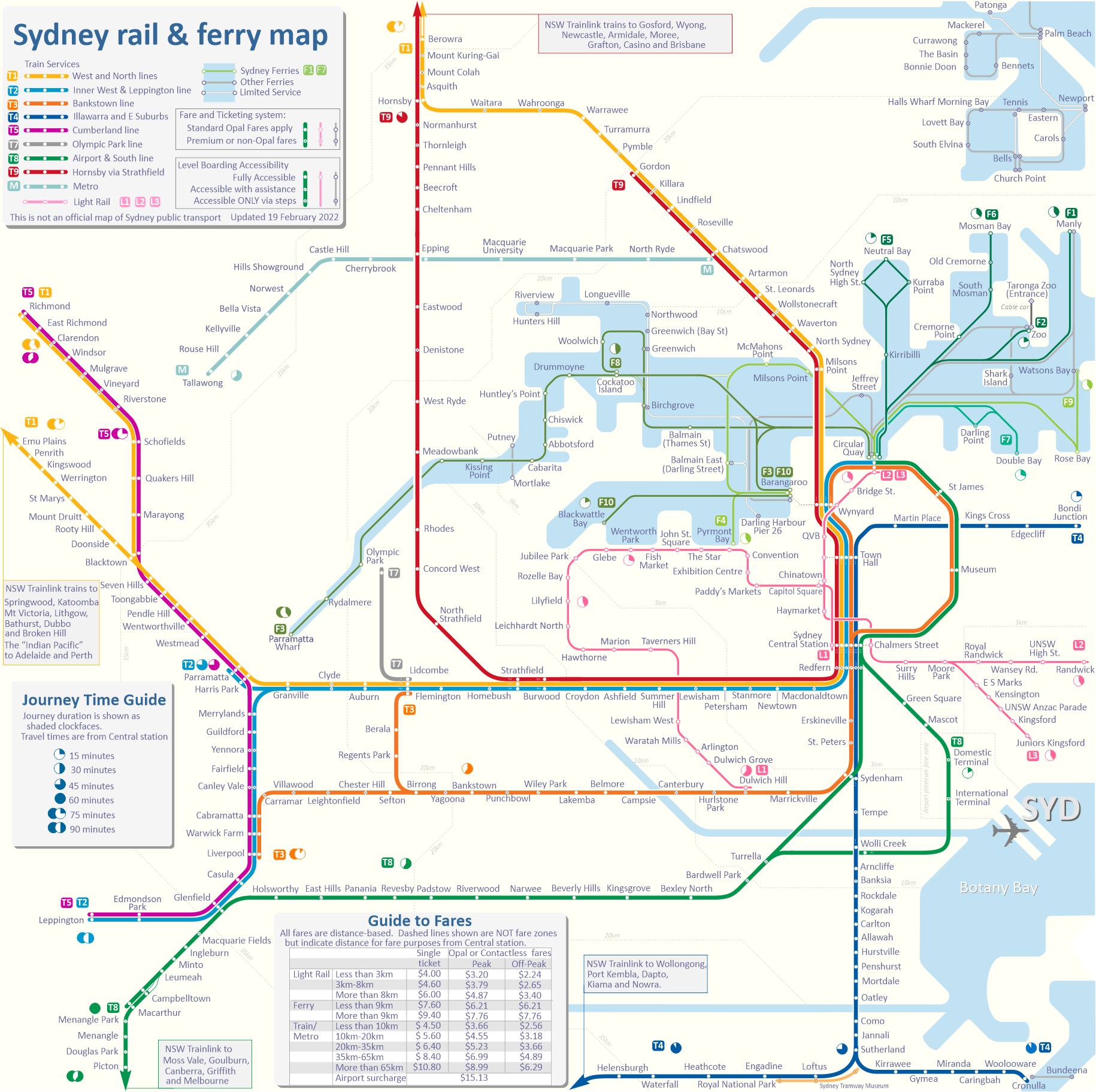 City Rail Sydney Map Sydney Train Map
